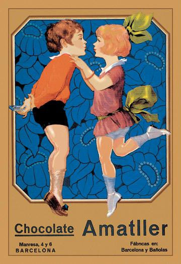 Chocolate Amatller: Barcelona (Kissing Children) 20x30 poster