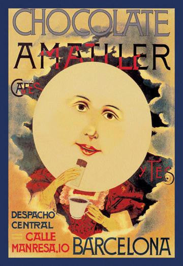 Chocolate Amatller: Barcelona (Moon) 20x30 poster