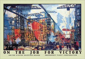 On the Job for Victory 20x30 poster