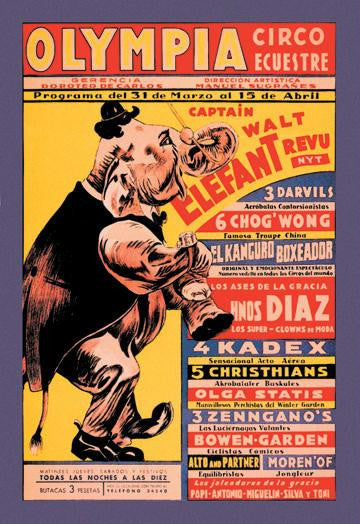 Olympia Circo Ecuestre - Olympia Circus 20x30 poster