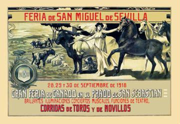 Sevilla Feria de San Miguel 20x30 poster