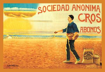 Sociedad Anonima Cros Abonos 20x30 poster