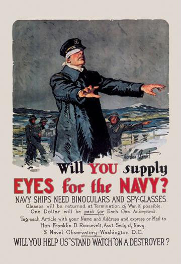 Will You Supply Eyes for the Navy? 20x30 poster