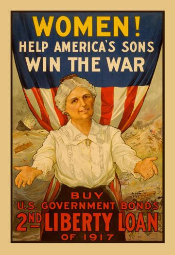 Women! Help America&#39;s Sons Win the War 20x30 poster