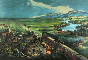 Trains Opening the Great American Plains 20x30 poster