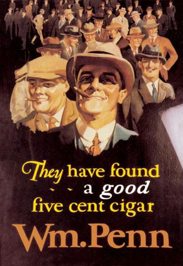 William Penn Cigars 20x30 poster