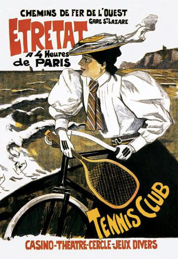 Etretat Tennis Club 20x30 poster