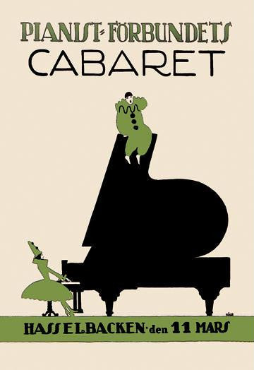 Pianist Forbundiets Cabaret 20x30 poster