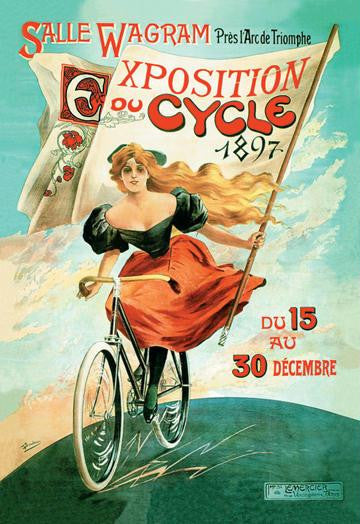 1897 Bicycle Exhibition 20x30 poster