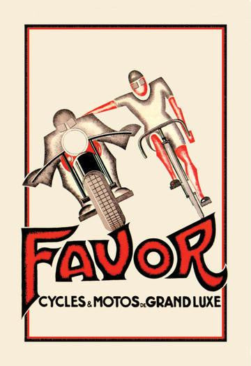 Favor Cycles and Motos de Grand Luxe 20x30 poster