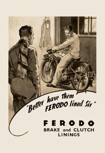 Ferodo Brake and Clutch Linings 20x30 poster