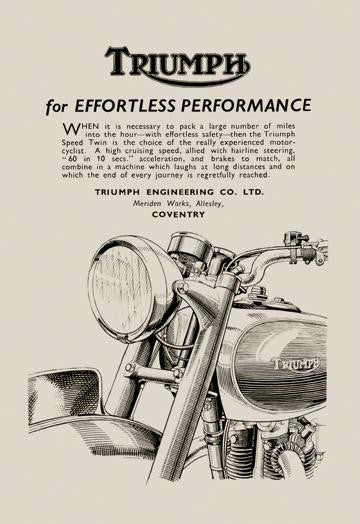 Triumph of Effortless Performance 20x30 poster