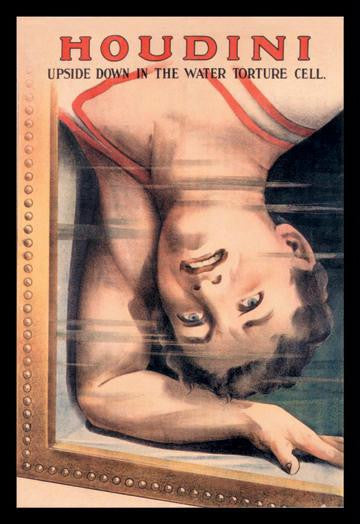 Houdini: Upside Down in the Water Torture Cell 20x30 poster