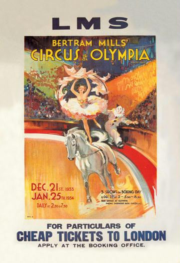 Bertram Mills&#39; Circus at Olympia 20x30 poster