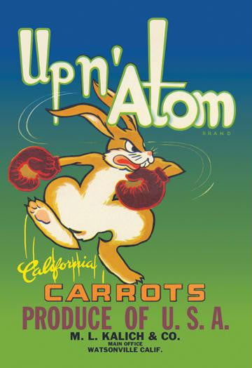 Up N&#39; Atom California Carrots 20x30 poster