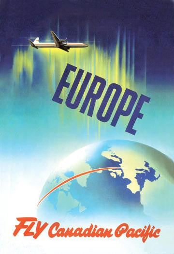 Europe - Fly Canadian Pacific 20x30 poster