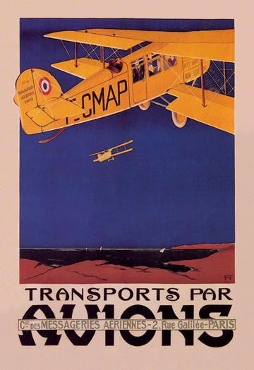 Transports par Avions 20x30 poster