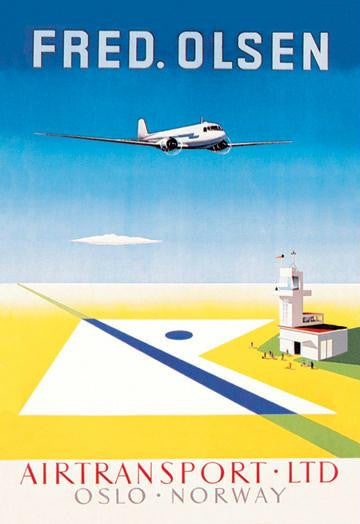 Fred. Olsen Airtransport Ltd. Oslo - Norway 20x30 poster