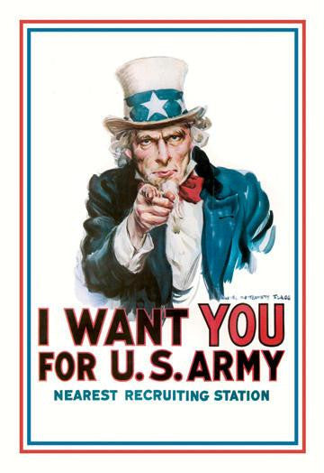 I Want You for the U.S. Army 20x30 poster