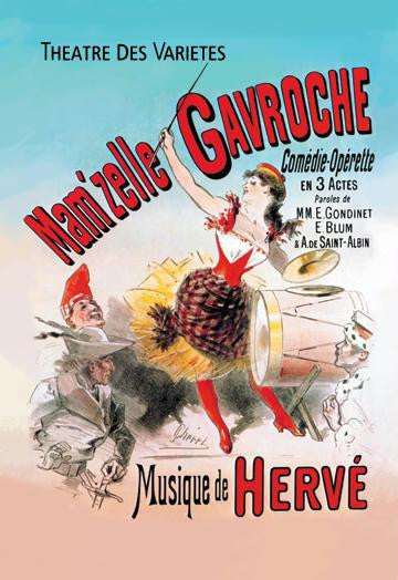 Mam&#39;zelle Gavroche Comedie-Operette 20x30 poster