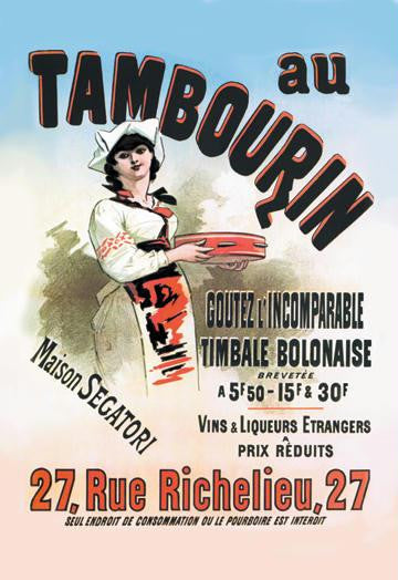 Au Tambourin 20x30 poster