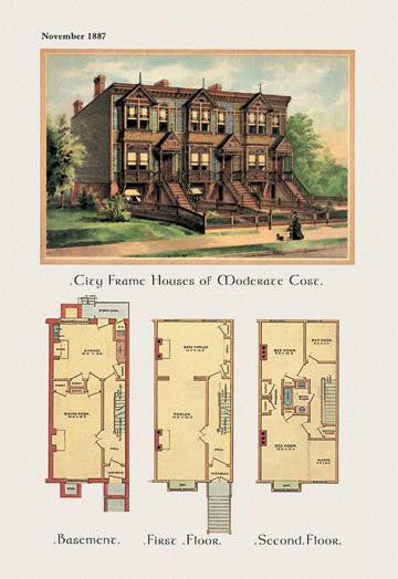 City Frame House of Moderate Cost 24x36 Giclee