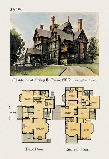 Residence of Henry R. Towne  Esq. 24x36 Giclee