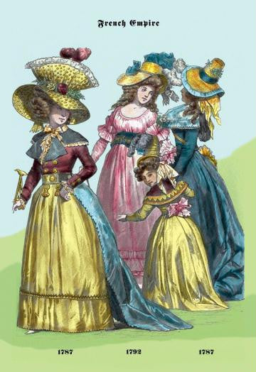 French Empire Dresses  18th Century 24x36 Giclee