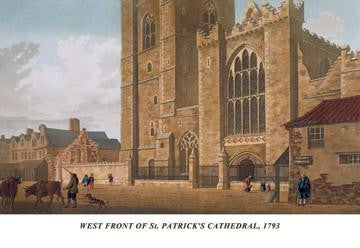 West Front of St. Patrick&#39;s Cathedral  1793 24x36 Giclee