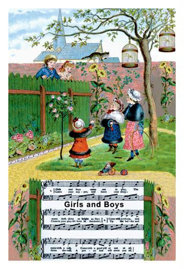 Girls and Boys 24x36 Giclee