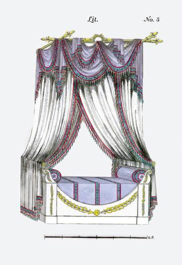 French Empire Bed No. 5 24x36 Giclee