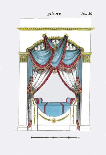 French Empire Alcove Bed No. 20 24x36 Giclee