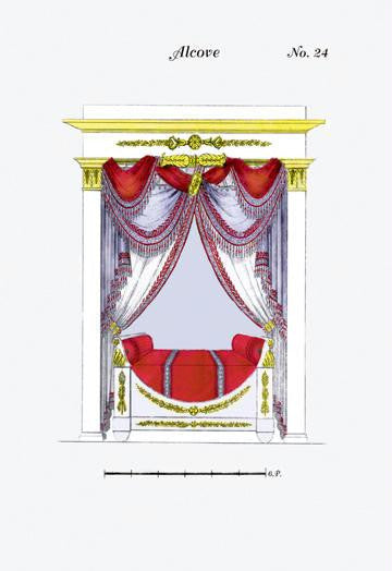 French Empire Alcove Bed No. 24 24x36 Giclee