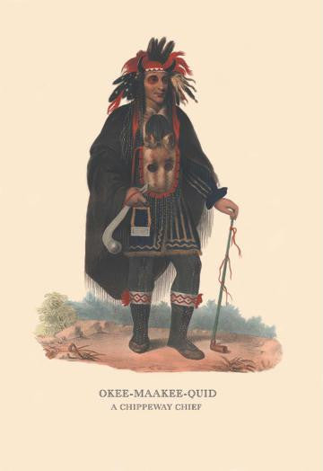 Okee-Maakee-Quid (A Chippewah Chief) 24x36 Giclee