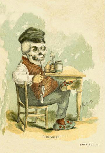 Death Tips a Pint 24x36 Giclee