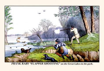 Frank Raby Flapper Shooting on the Great Lakes in the Park 24x36 Giclee