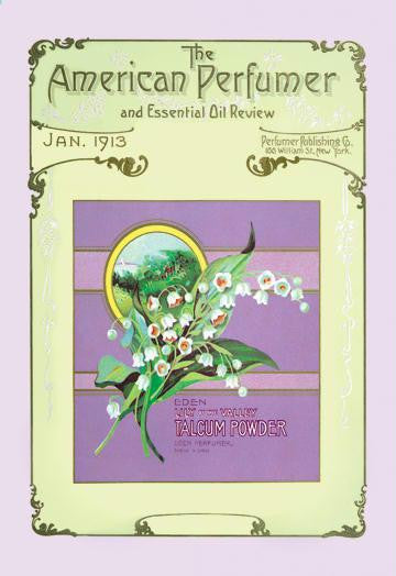 The American Perfumer and Essential Oil Review: Eden Lily of the Valley Talcum Powder 24x36 Giclee