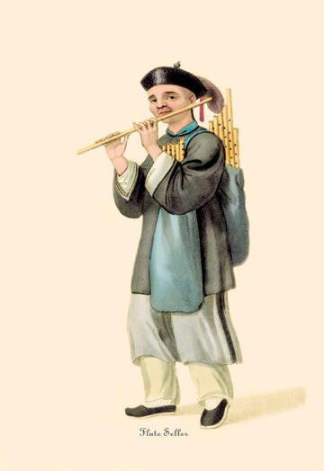 Flute Seller 24x36 Giclee