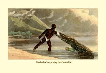 Method of Attacking the Crocodile 24x36 Giclee