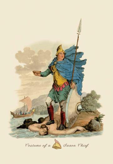 Costume of a Saxon Chief 24x36 Giclee