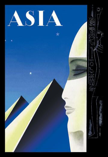 Setting for an Egyptian Story w-TITLE 24x36 Giclee