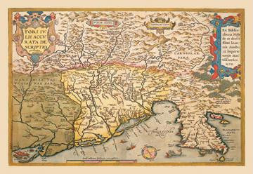 Map of Southern Europe 24x36 Giclee