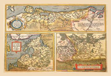 Maps of Eastern Europe and Russia 24x36 Giclee