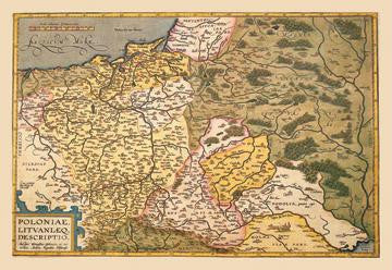 Map of Poland and Eastern Europe 24x36 Giclee