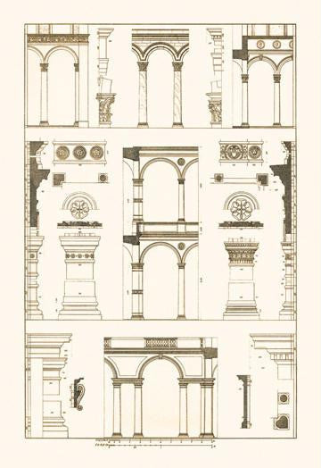 Arcades of the Renaissance 24x36 Giclee