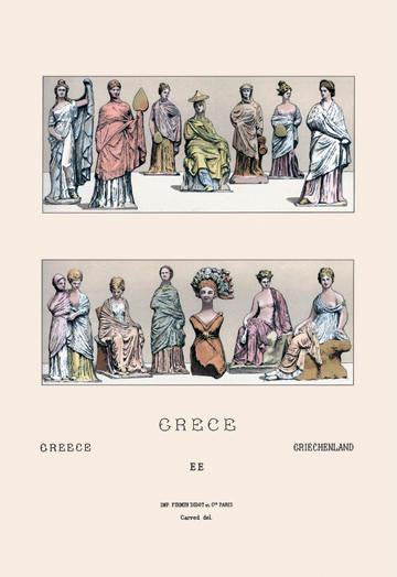 Greek Ladies  According to Asian Figurines 24x36 Giclee