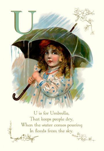 U is for Umbrella 24x36 Giclee