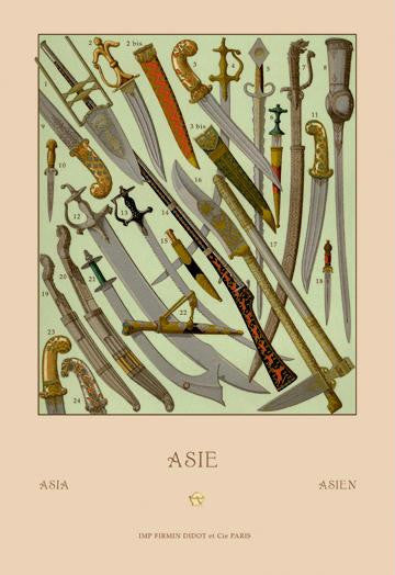 Asian Knives 24x36 Giclee