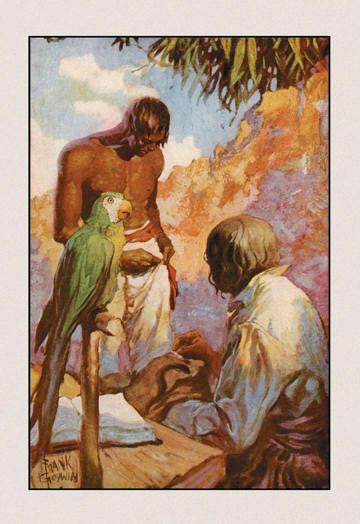 Robinson Crusoe: I Made Friday a Jacket of Goat Skin 24x36 Giclee