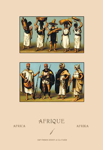 A Variety of African Dress 24x36 Giclee